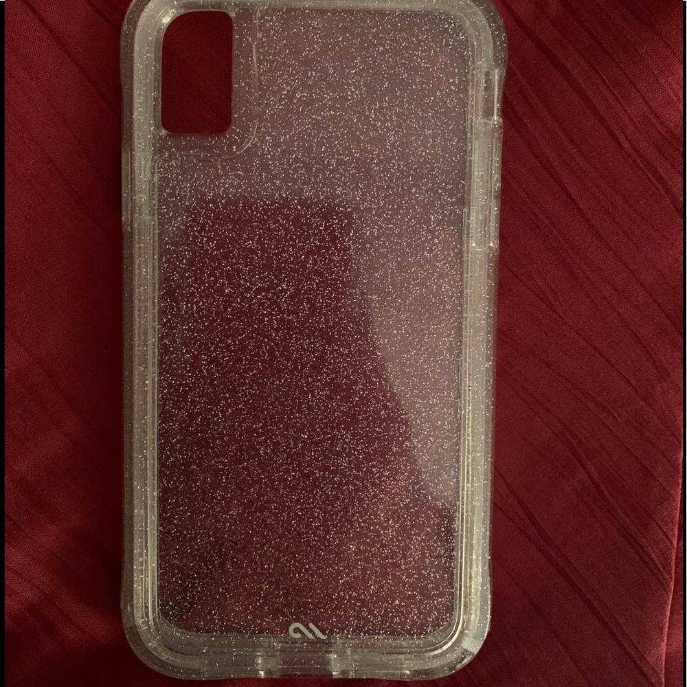 Casify iPhone XR double wall clear sparkle case